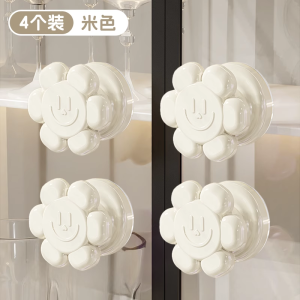 Adorable Flower Suction Cup Hook Strong Adsorption Refrigerator Glass Cabinet Door No Drilling Needed Viaback 051209