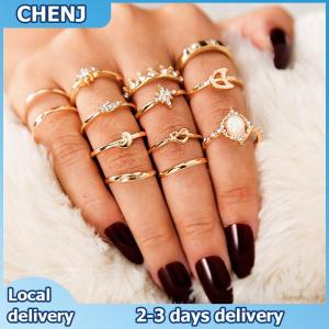 CHENJ 13pcs/set Women Stack Rings Above Knuckle Rings Rtro Simple Design jewelry Gift