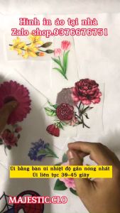 Hình ủi áo ép nhiệt-Logo Sticker Hoa Đẹp Nhiều màu ủi áo trực tiếp tại nhà rất đẹp-GIÁ KHUYẾN MÃI-công nghệ in pet chuyển nhiệt- MAJESTIC.CLO-LUCK