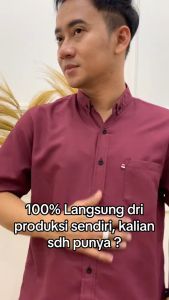 Kemeja Pria Polos Lengan Pendek Slim Fit (BISA COD)