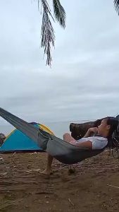 Fashion Green Life COD Sports Travel Camping Hiking Hammock Duyan Double Outdoor Portable Solid Hammock With Hook