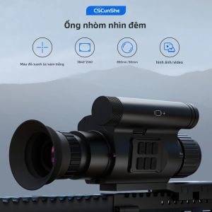 Ống Nhòm Đơn Thị Hồng Ngoại HD 50mm Với Thước Ngắm Kỹ Thuật Số Camera Video Gắn Vào Súng Trường Dùng Cho Cắm Trại