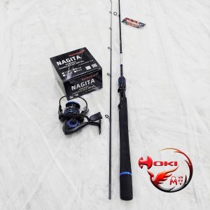 Set Joran Spinning Carbon Solid Rockfish Guardian 180 + Reel Nagita 1000 2000 3000 + set joran spinning carbon solid