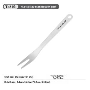 Tiartisan | Bộ Dao Kéo Cắm Trại Ngoài Trời Bằng Titan Nguyên Chất Tiartisan - Nhẹ Di Động Có Thể Tái Sử Dụng Dao Gọt Trái Cây Nĩa Nĩa Tráng Miệng Nĩa Salad Đa Năng
