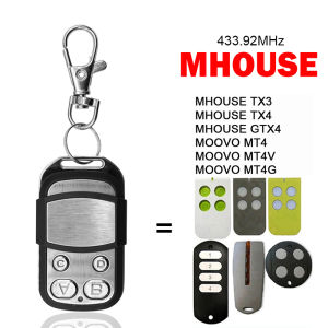 Mhouse GTX4 TX3 TX4 MOOVO MT4 MT4V MT4G Garage Door Remote Control Rolling Code 433.92 MHz 4 channel Transmitter
