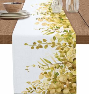 Spring Oil Painting Floral Table Runner Practical & Durable Universal Table Runner for Home Kitchen & Party