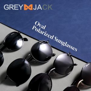 Grey Jack Kacamata Hitam Sunglasses Polarized Bulat Series Fashion Pria Wanita Anti Silau UV400 Bahan Metal 3040 2313 31940 31902