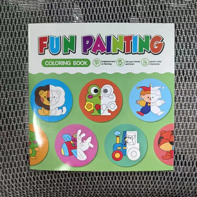 Childrens Creative Coloring Book - Half-Side Coloring Animals Ocean Character Patterns Fun Doodle Art Activities Early Learning Classroom Supplies Perfect Gift for Students to Color Childrens Coloring Book
