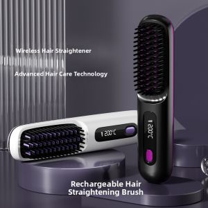 YOUYINGCAI | Multi-functional Fluffy Straightening Comb LCD Ceramic Heating Portable Wireless