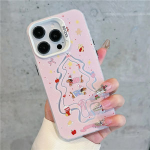 Pink Christmas Tree Dog Phone Case Creative Personalized Beautiful Acrylic Protective Cover for Apple iPhone 16Promax Xiaomi 14 Huawei Mate70P60 Nova 13k50 Reno 12 Honor 90x200 OnePlus 11s19