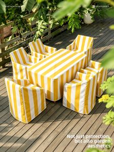 Waterproof Sunscreen Dustproof Outdoor Chair Cover Stripes
