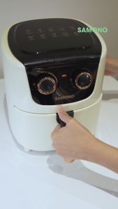 SAMONO Air Fryer 4 Liter 650 Low Watt Mesin Penggorengan Tanpa Minyak Touch Screen Magic Fryer Pot 7 Mode Masak SW-AFW04 Putih Pemanggang Makanan