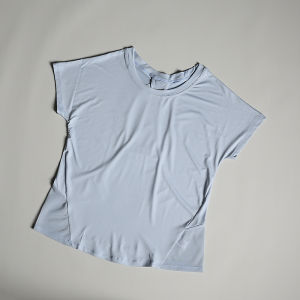 Nữ Rộng Rãi Nhanh Khô Lưới Thể Thao Áo Áo Thun Thể Dục Tay Ngắn Quần Áo Tập Yoga Hở Lưng Quần Áo Chạy Bộ Mùa Hè