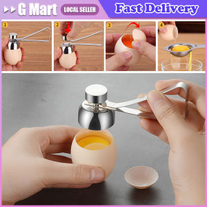 Towayer Metal Egg Scissors Eggshell Opener Eggshell Cutter Double Head Egg Topper Shell Opener Boiled Raw Egg Creative Kitchen