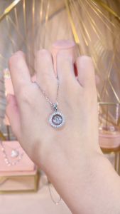 Chard Wake Kalung Wanita Berlian Original Sway Style Sertifikat GRA Lapisan Emas Necklaces Kalung Cewek