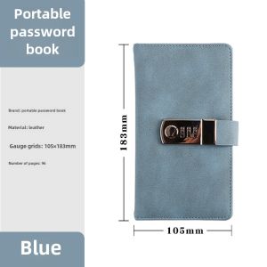 Retro Creative Password-Protected Noteboy A5 Thickened Notebook with Lock Minimalist Student Notepad Travel Young Adult Hand Account Diary Writing Book for Friends Artsy Youth Gift Engraved Name Gift Gift