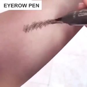 4 Points Eyebrows Pen Eyebrow Tattoo Pen Waterproof Fine Sketch Liquid Lazy 4D Imitation Ecological Eye Brow Pencil Eyeliner Liquid Eyebrow Pencil Waterproof Eyebrow Pencil 5 Colors