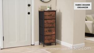 [SG READY STOCK] 4 Drawers Bedroom Living Room Cabinet With Fabric Storage Organizer