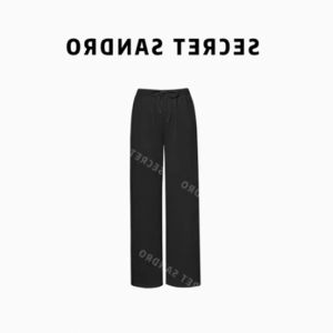 Oajer Flagship Store Womens High Waist Straight Leg Casual Pants Summer Collection Wide Leg Commuter Style Long Trousers