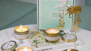 Scented candles smoke-free home long-lasting soothing and sleep-inducing fragrances bedroom ornaments wedding party decorations niche high-end souvenirs candlelight dinners romantic atmosphere incense