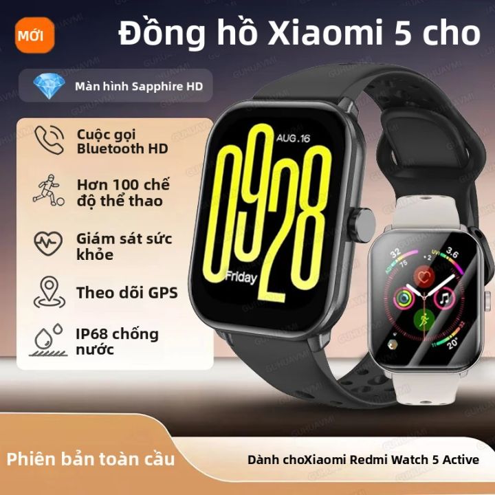 Xiaomi Redmi Watch 5 Phiên Bản Toàn Cầu Active 2.01 ''Đồng Hồ Thông Minh AMOLED Chống Nước Gọi GPS Bluetooth Đồng Hồ Thể Thao Nam Nữ