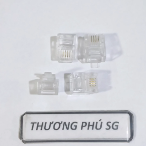 Đầu bấm RJ11 4 line 6P4C (4 tim 4 line 6P4C): Túi 10 Đầu / 2 Đầu / 50 Đầu / 100 Đầu