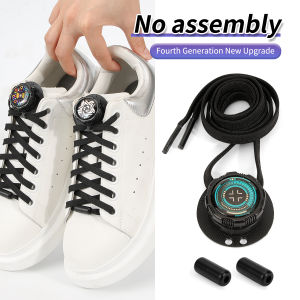 No-Tie Rotating Lock Laces for Men & Women Upgraded Rotating Lock Laces Hands-Free Lazy Shoelace for Sports Running Sneakers