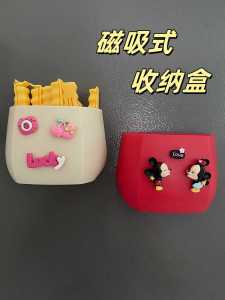 เคสใส่ของรูปการ์ตูนน่ารักดูดซับแม่เหล็ก กระดาษทรายสำหรับหน้าต่างครัวไม่ต้องเจาะ กระดาษทรายสำหรับเก็บของ