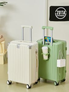 Durable Multi-Functional 20 Inch Luggage Carry-On Suitcase for Travel Fashionable Soft Polyester Material with Lock