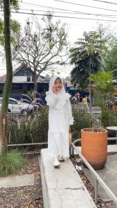 Gamis Anak Putih Manasik Haji Set Hijab /Gamis anak TK Usia 3 - 7 Tahun Katun Premium