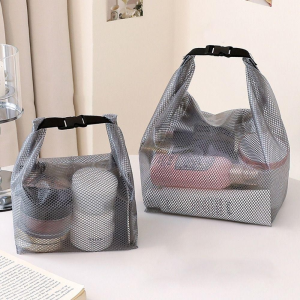 Portable Cosmetics Bag Water-proof Shower Dry Bag Fashion Travel Large Capacity Toiletries Pouch Foldable Toiletry Makeup Handbag EVA Lightweight Storage Bag