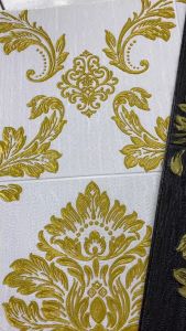 HT Wallpaper Foam 3D Batik Sultan Motif Damask Floral Wall Paper Dinding Aluminium Foil