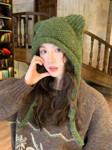 JIFANPAUL | Warm Winter Knit Hat with Cat Ears