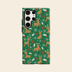 Christmas Reindeer Luxury Fashion Full Lens Protective Case for Samsung Galaxy S26 S25 S24 A56 A36 Plus Ultra