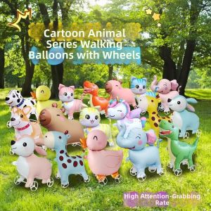Wheeled Stuffed Animal Balloon Dog For Childrens Birthday Decorations