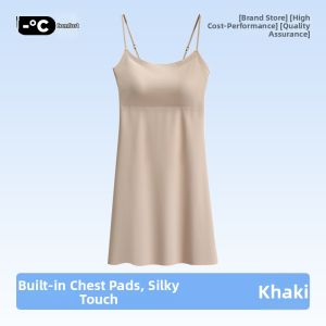 UPcosy | Strap Dress Slip Dress with Chest Pad and Anti-peeking Feature