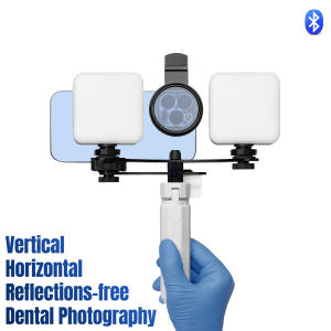 New MK-19W Smartphone Light For Dental Photography. Vertical Horizontal Oral Photo And Video. Reflection-free Teeth Denture Pics