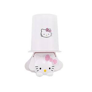 Kitty Toothbrush Holder Wall-Mounted Punch-Free Automatic Toothpaste Dispenser Cartoon Cute Wash Cup Holder Set
