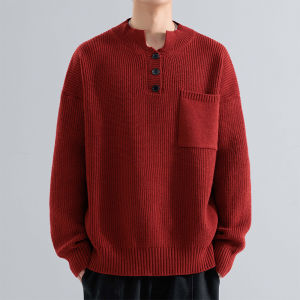 TUCANO | Burgundy Henry Collar Mens Winter Knitwear