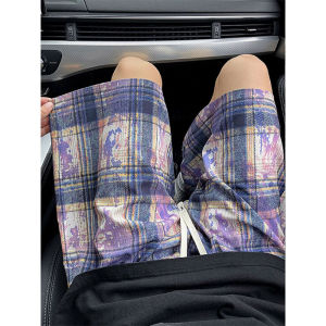 Quần Short Kẻ Caro Nhuộm Màu Cho Nam Mùa Hè Mỏng Cổ Điển Thiết Kế Quần Thể Thao Năm Điểm Phong Cách Đường Phố Mỹ