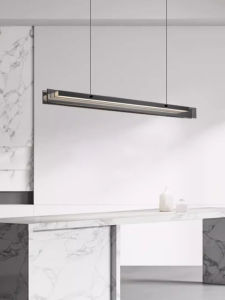 Italian Normcore Restaurant Chandelier Classy Modern Minimalist Kitchen Island Art Light and Shadow Creative Stylish Bench Glass Lamp