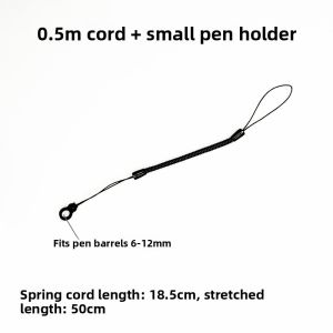 Plastic Pen Cap Anti-Loss Spring Rope Keychain Digital Accessories for Capacitive Pen Ballpoint Pen Pencil Anti-Loss Rope