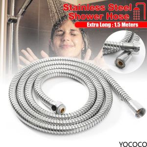 Fast Delivery + In Stock: 1.5/2/3 Meter 304 Stainless Steel Flexible Shower Hose Best Selling [RTHH]
