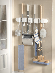 ASCOR | Wall-mounted Storage Rack with Hook for Bathroom 1pc