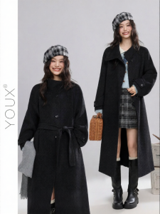 YOUXIANG | Áo Khoác Len Hai Mặt Thời Trang Elegance