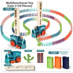 QIMINGXING | Automatic Domino Laying Electric Train 3-6 Years