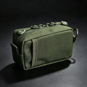 Oxford Cloth Waist Bag for Men Multi-Pocket Zipper Utility Pouch Compact EDC Organizer Bag for Travel Work Outdoor & Everyday Carry