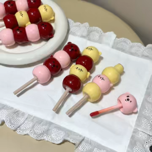 New GeGe Bear Tanghulu Velvet Bear Milk Cream Lip Mud