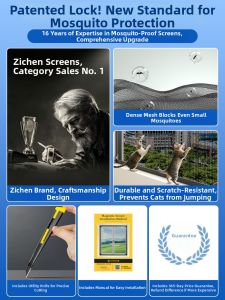 Zichen | Upgrade Thick Magnetic Self Adhesive Invisible Mosquito Net Window Screen