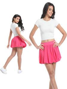 CJLINDF | Pleated Waist Flared T-Shirt Dress